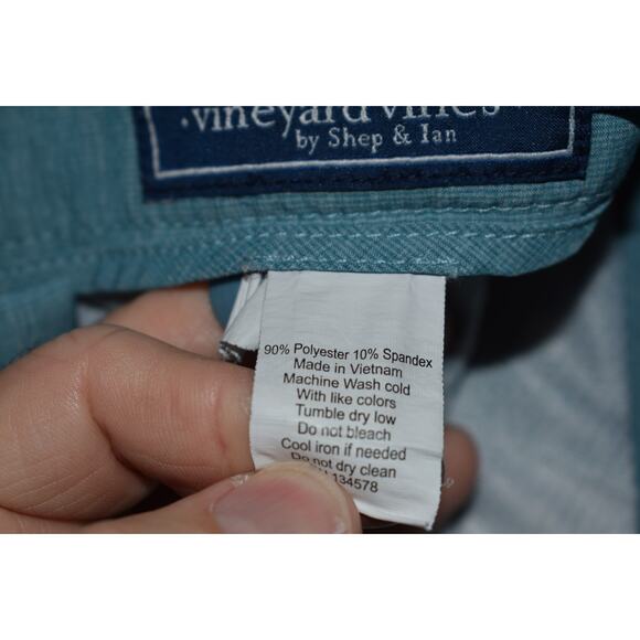 Vineyard Vines Golf Shorts Mens Size 32 Performance Flat Polyester Spandex Blue - Picture 6 of 8